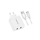 Kit cargador TecnoLab TL141 blanco USB con cable Tipo C - Miniatura 2