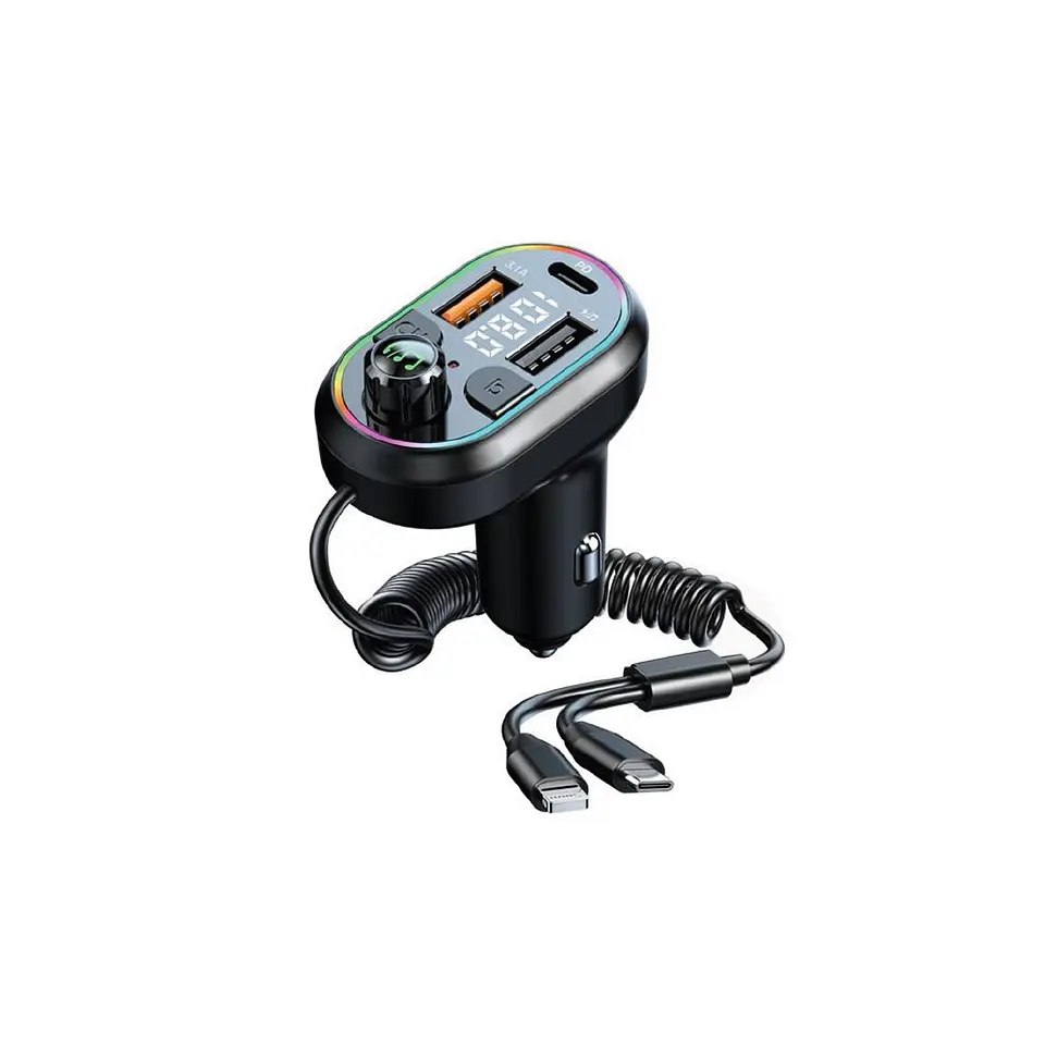 Cargador auto y transmisor FM Bluetooth TecnoLab TL510 1