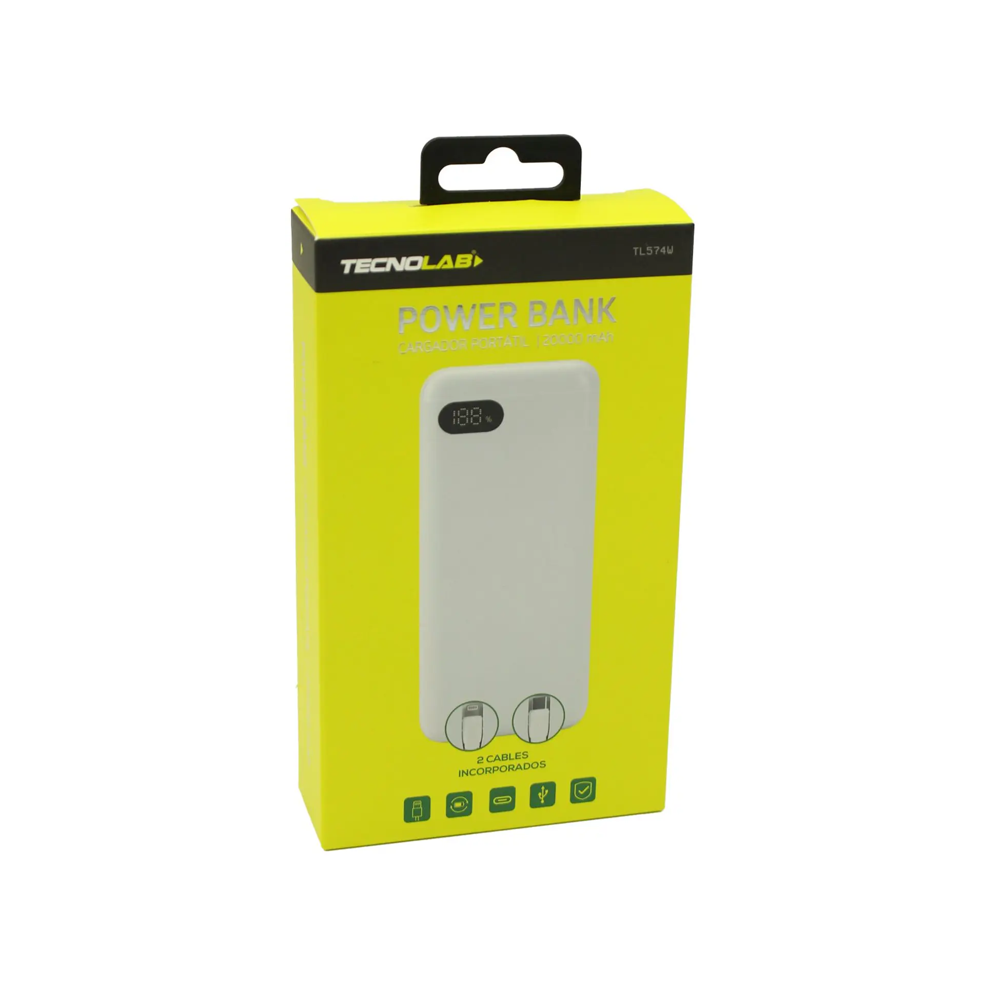 Batería externa TecnoLab TL574W blanca 20000mAh 2