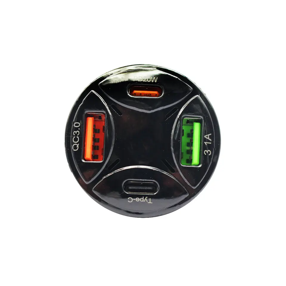 Cargador auto TecnoLab TL578 USB-A y Tipo C 2