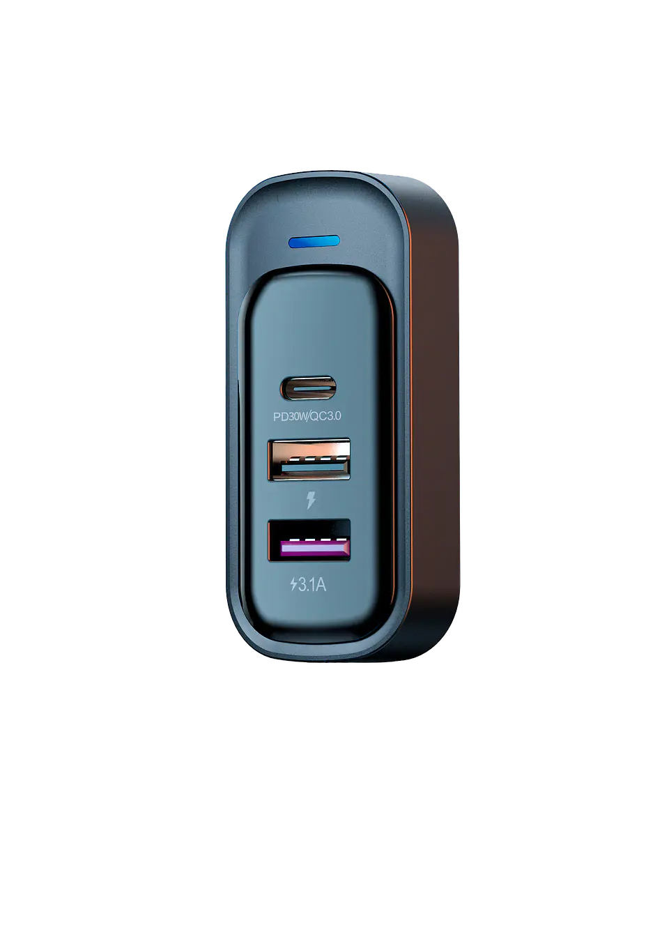 Cargador de auto TecnoLab TL863 con extensor RGB 3