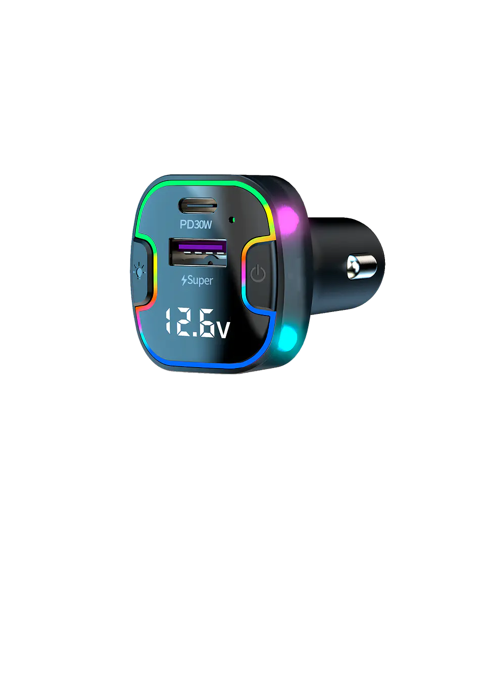 Cargador de auto TecnoLab TL863 con extensor RGB 4