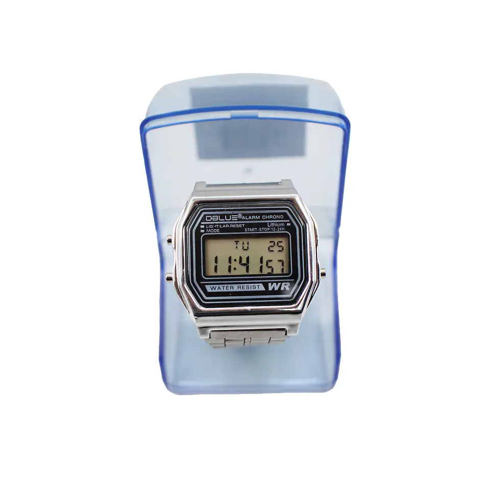 Reloj digital plateado Dblue, referencia 03-DBRGS02 2