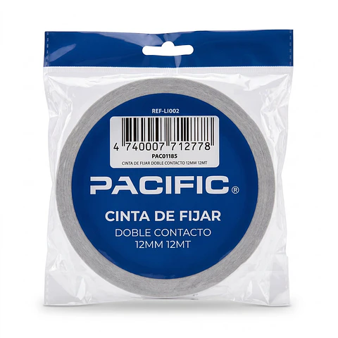 Cinta doble contacto Pacific 12mm x12m, ref. 12-PAC01185