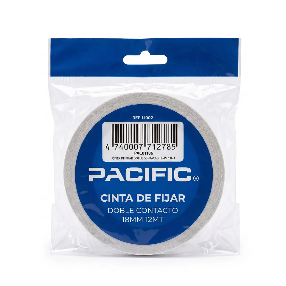 Cinta doble contacto Pacific 18mm x12m, ref. 12-PAC01186 1