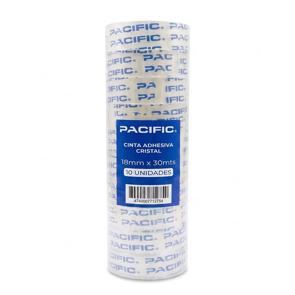 Pack 10 cintas Cristal Pacific 18mm x 30m 1