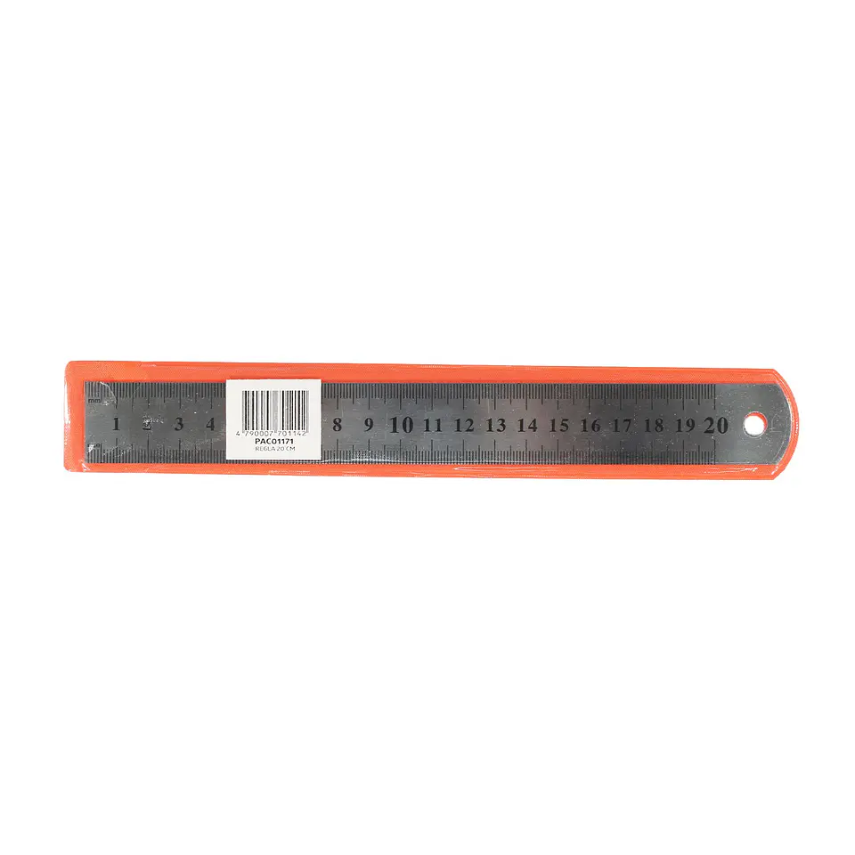 Regla metálica Pacific 20cm con funda 1