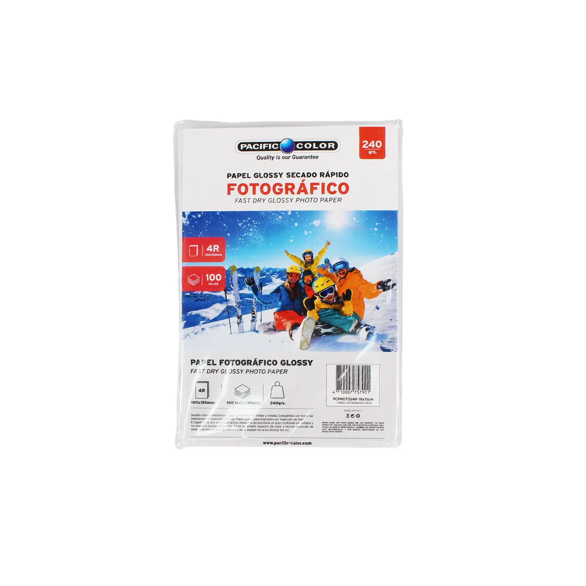 Papel fotográfico Pacific 10x15cm 240g/m², 100 hojas 5