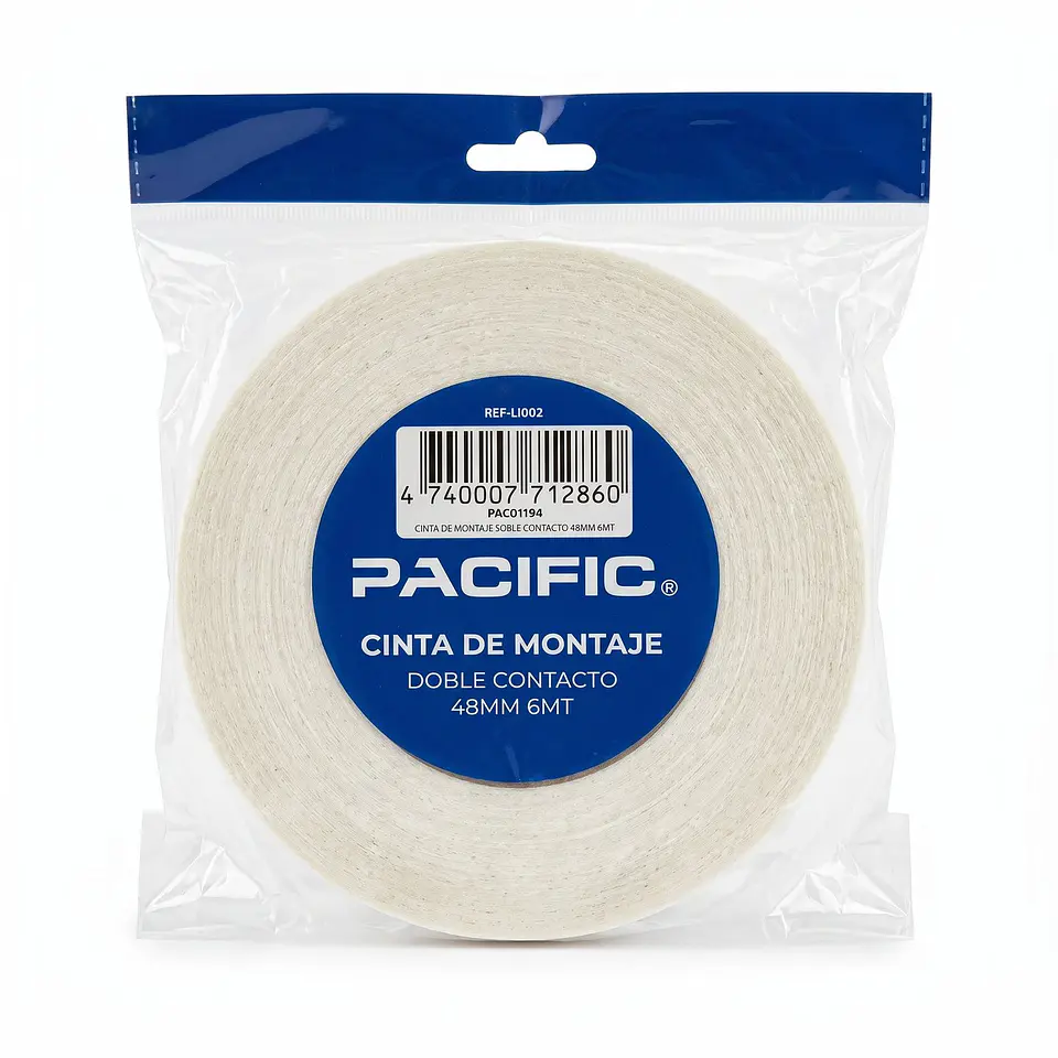 Cinta de montaje doble contacto Pacific 48 mm x 6 m 1