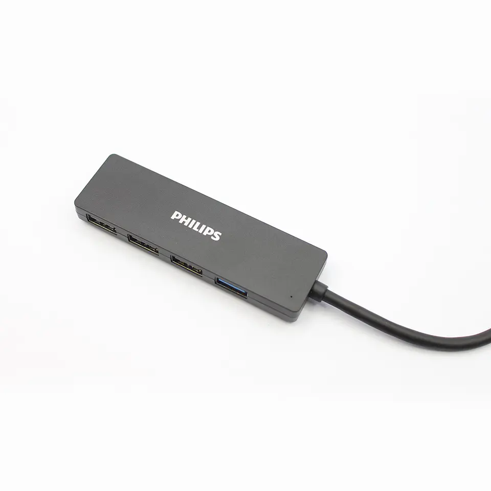 Hub Philips SWR1704/70 con 4 puertos USB-A negro 9