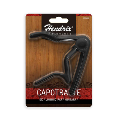 Capotraste Hendrix HX0038 de aluminio negro para guitarra