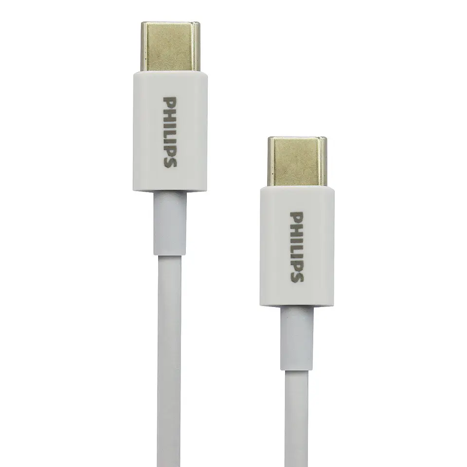 Cable USB-C a USB-C Philips DLC2041C/70 blanco 1 m 5