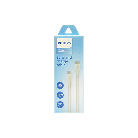 Cable USB-C a USB-C Philips DLC4001CW/70 blanco 1 m