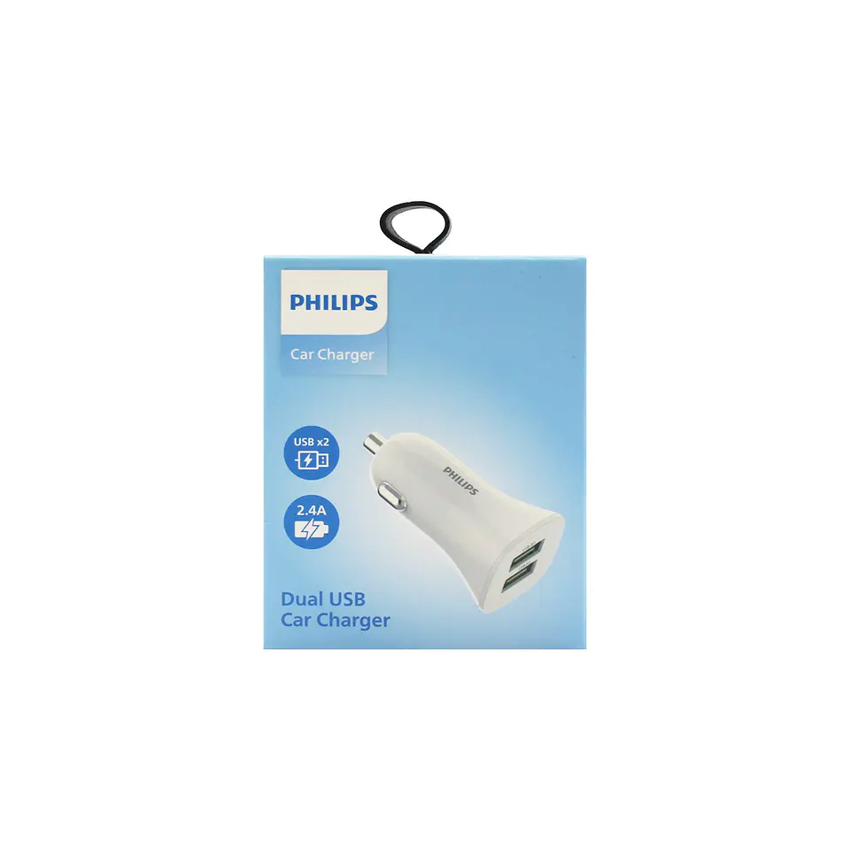 Cargador auto Philips DLP3522NW/70 blanco 2 USB-A 1