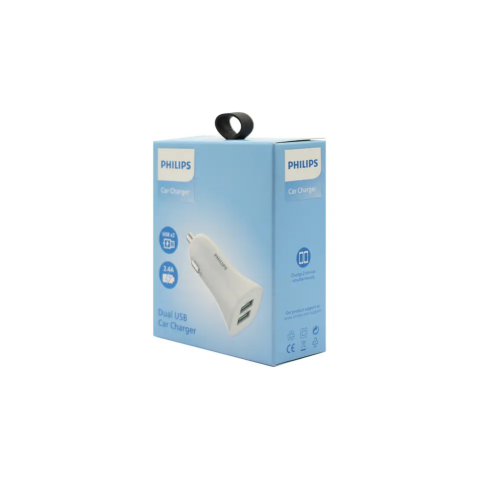 Cargador auto Philips DLP3522NW/70 blanco 2 USB-A 2