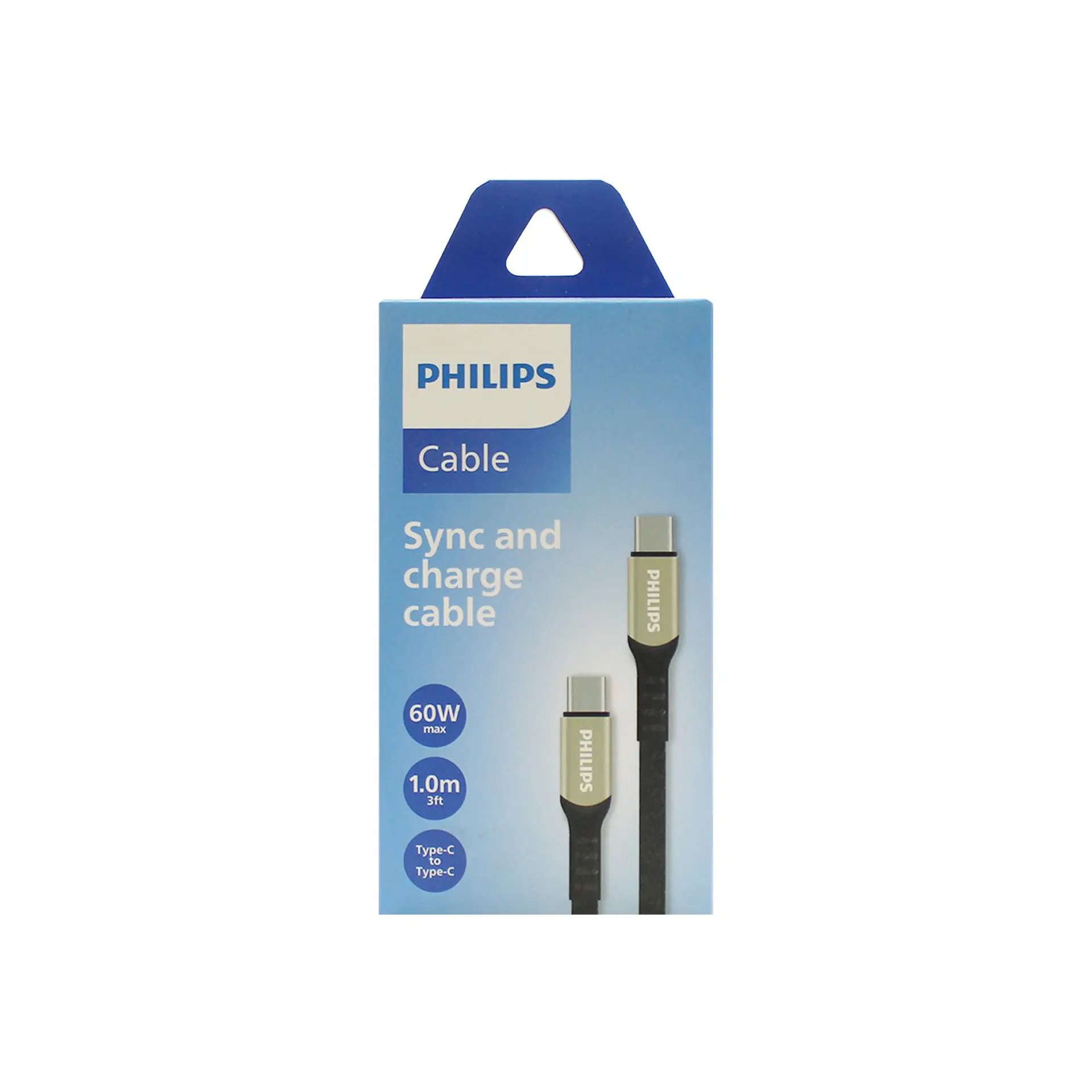 Cable USB-C a USB-C Philips DLC5001CB/70 negro 1 m 6