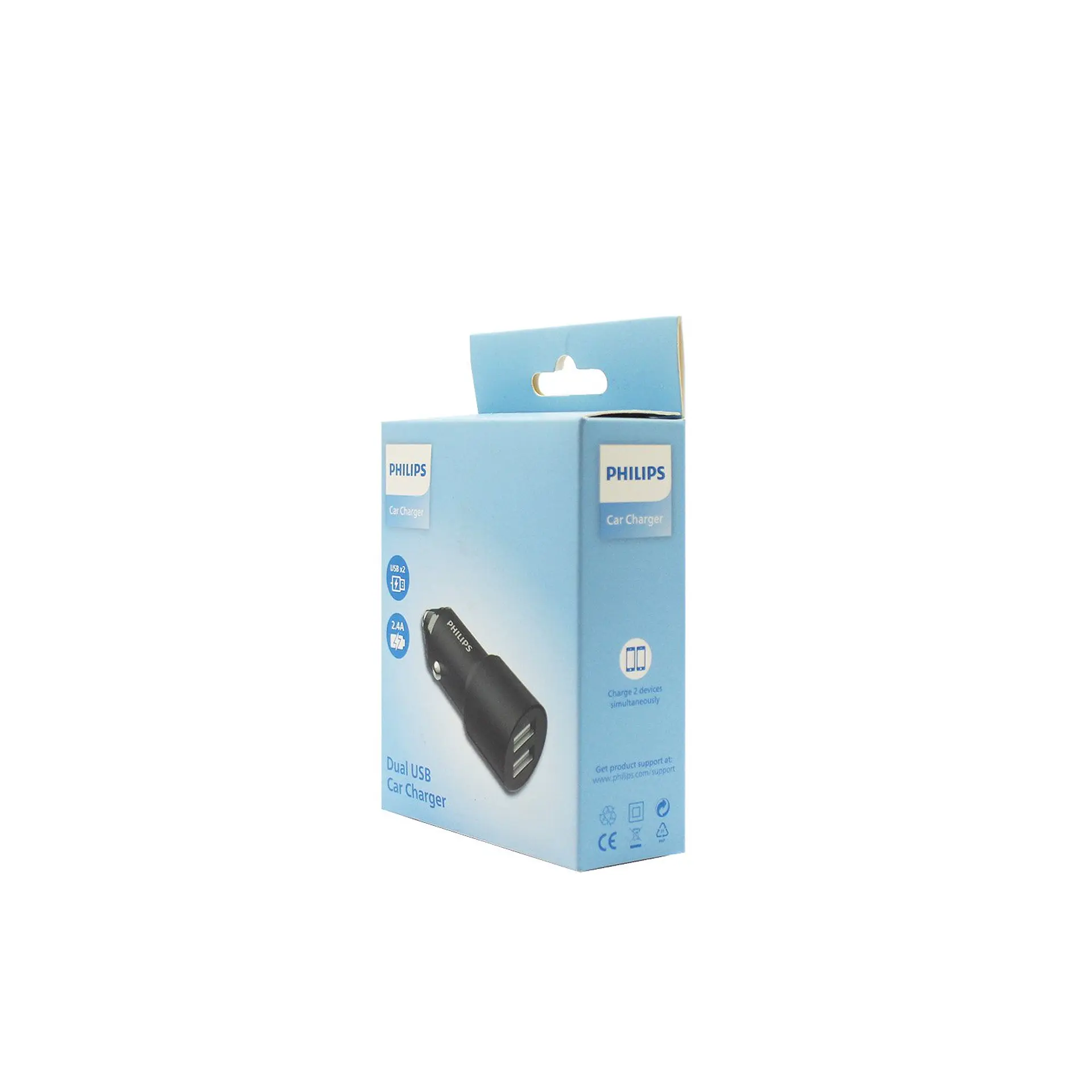 Cargador auto Philips 12 W 2 USB-A DLP3521NB/70 2