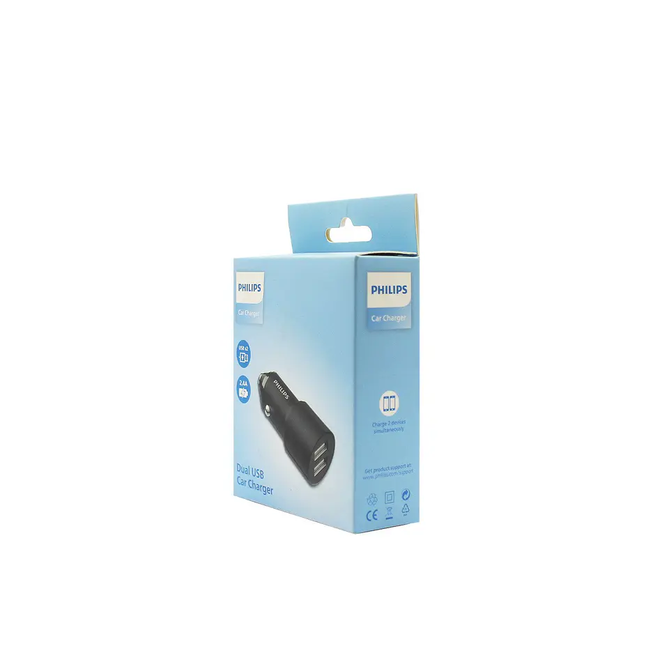 Cargador auto Philips 12 W 2 USB-A DLP3521NB/70 2