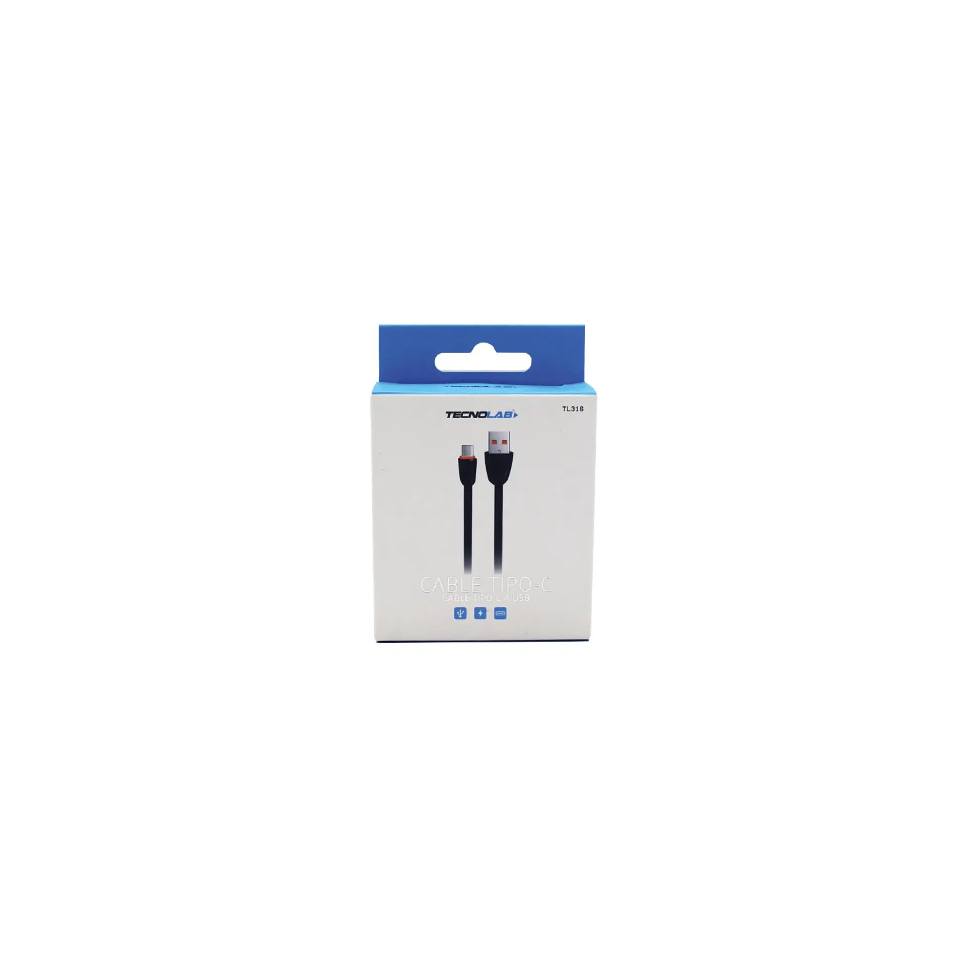 Cable Tecnolab TL316 USB-A a USB-C, 1 m, negro 1