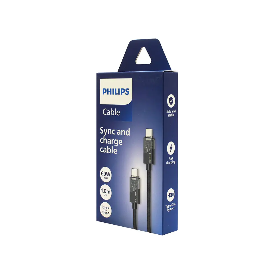 Cable Philips DLC5031CB/70 USB-C a USB-C, 1 m 4