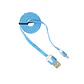 Cable plano Dblue DBIPHF12BL USB-A a Lightning, 1 m, azul - Miniatura 1