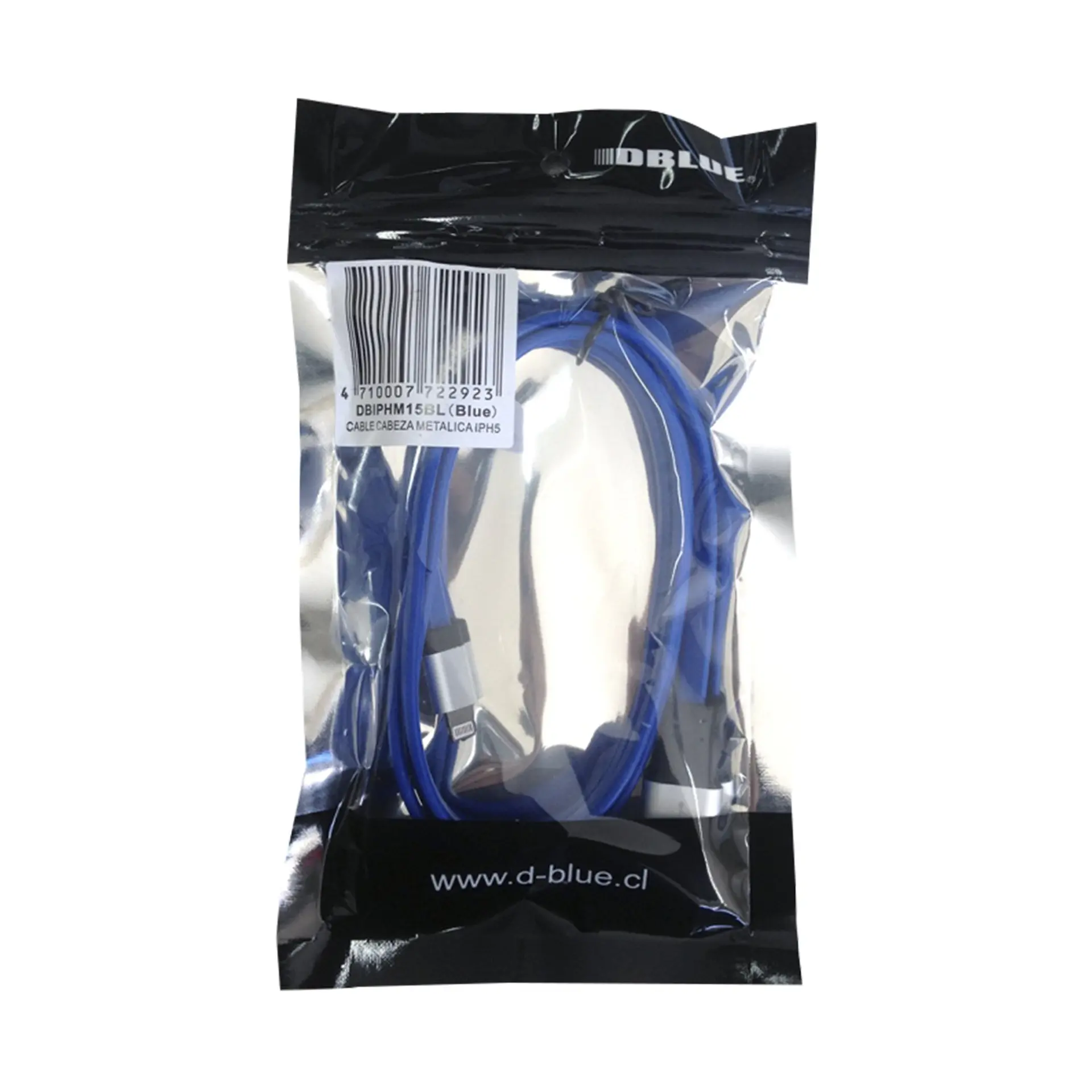 Cable Dblue DBIPHM15BL USB-A a Lightning, 1 m, azul 2