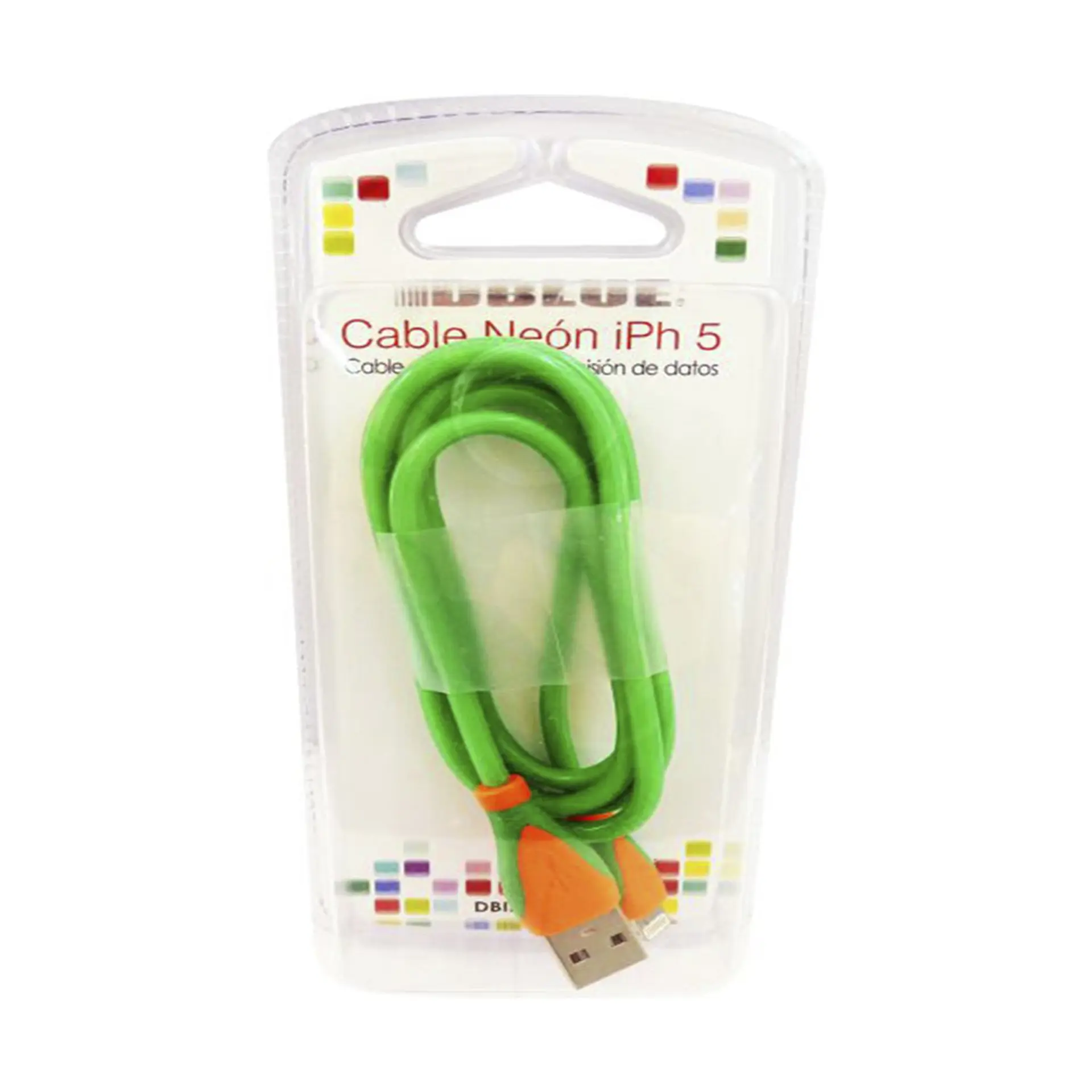 Cable Dblue ref. DBIPHN33G USB-A a Lightning, verde 2