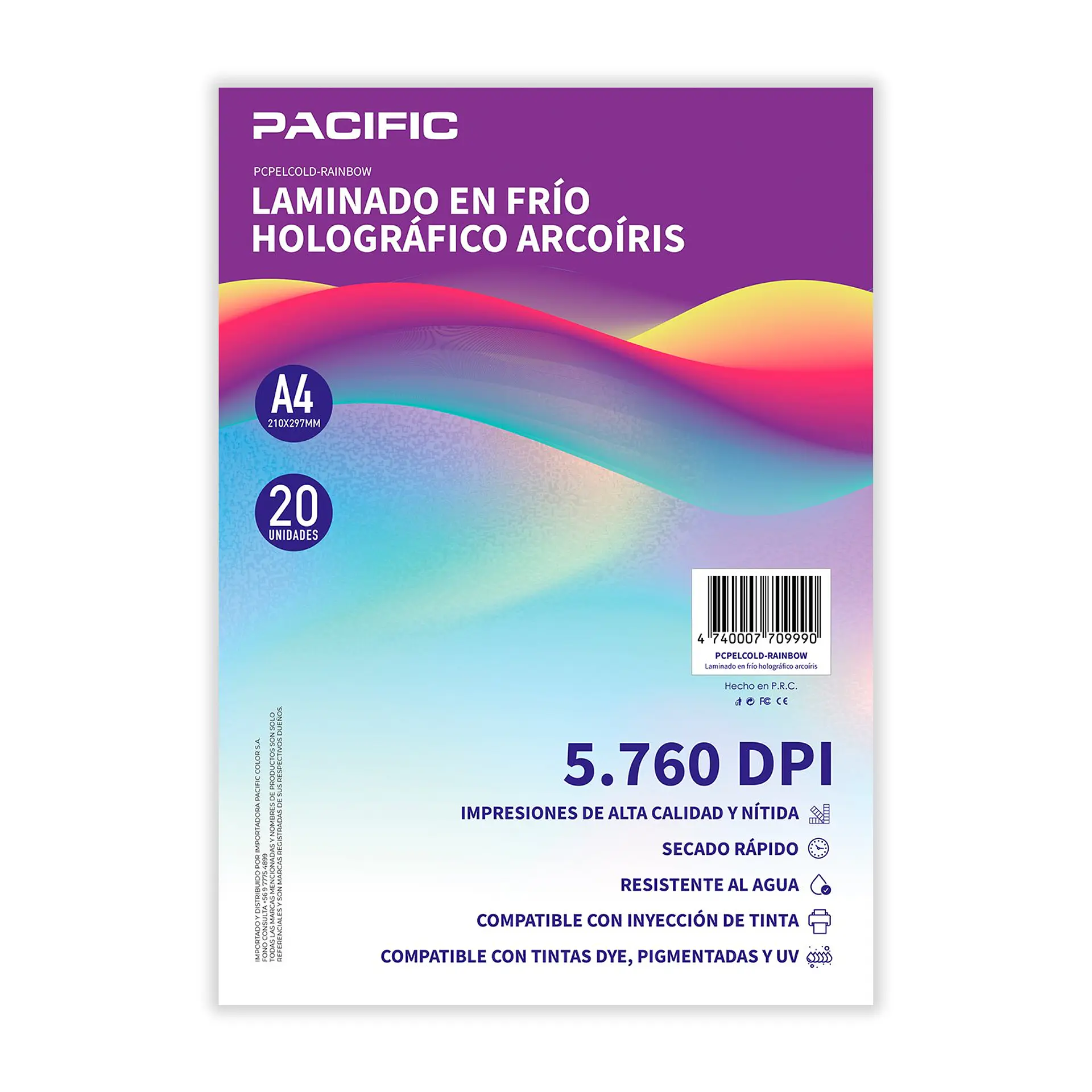 Laminado en frío Pacific Rainbow A4, 20 hojas 1