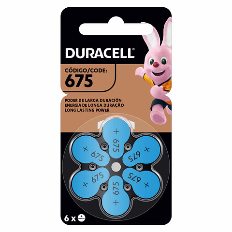 Pack 6 pilas Duracell Numero 675 Por Mayor a Pedido