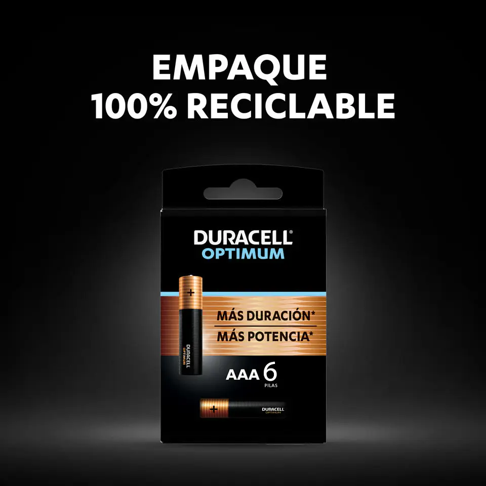 Pack 6 Pilas Duracell Alcalina AAA Optimum Por Mayor a Pedido 5