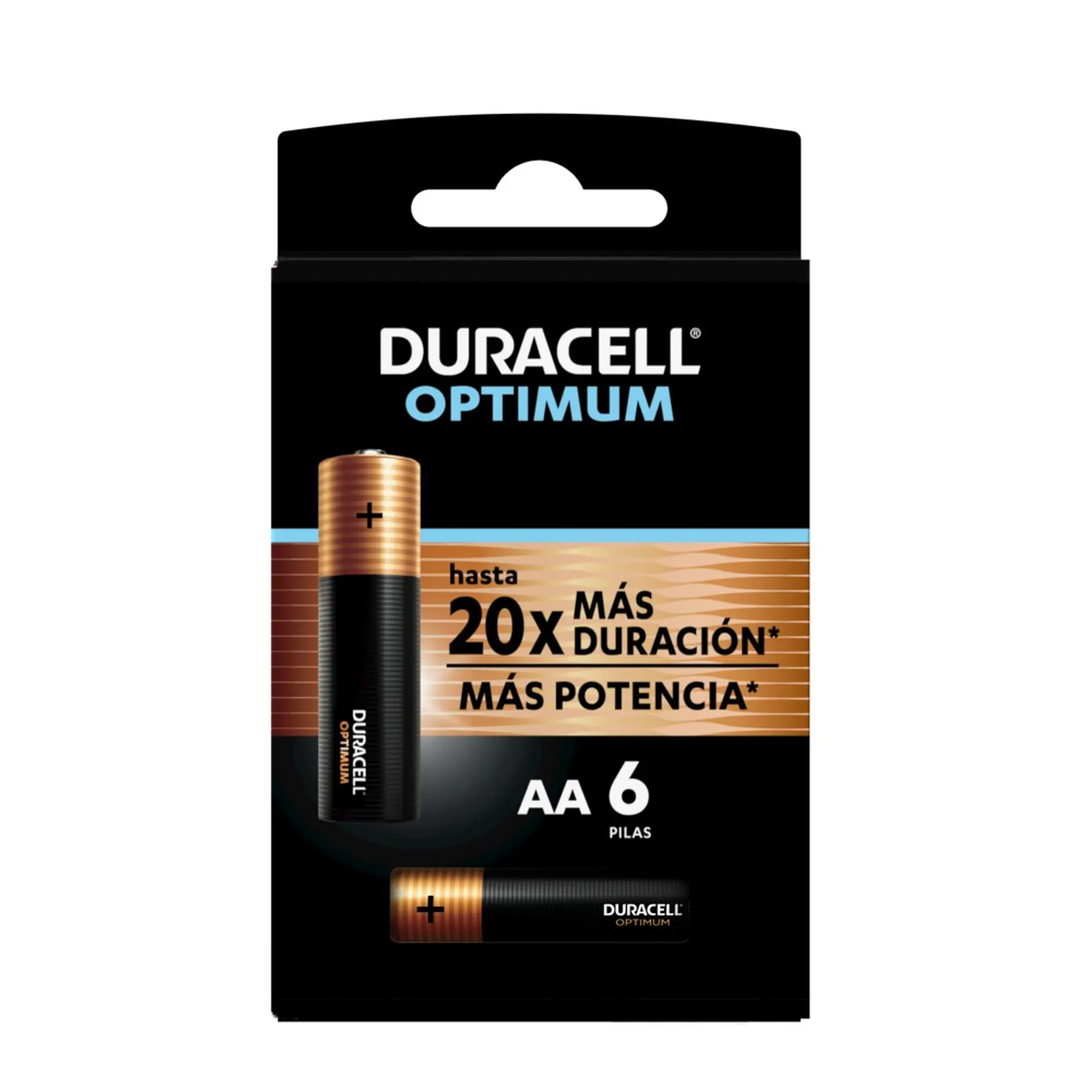 Pack 6 Pilas Duracell Alcalina AA Optimum Por Mayor a Pedido 1