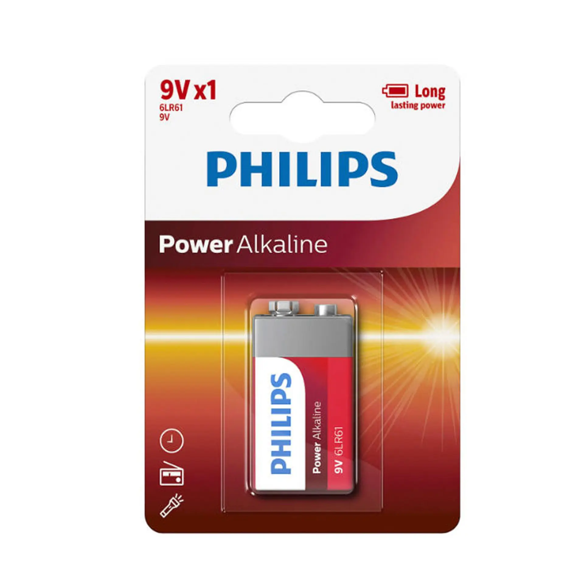 Pila Alcalina Philips 9V 6LR61 1 Unidad 1