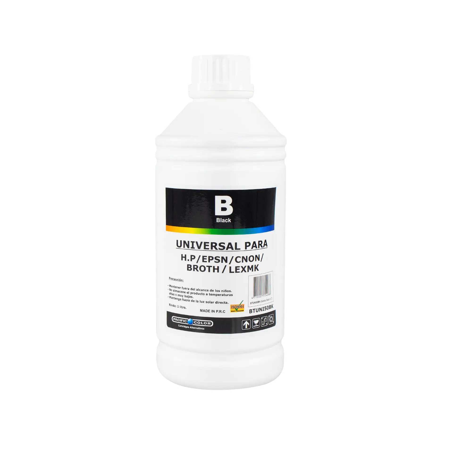 Botella de Tinta Pacific Color 1 Litro Negro 1
