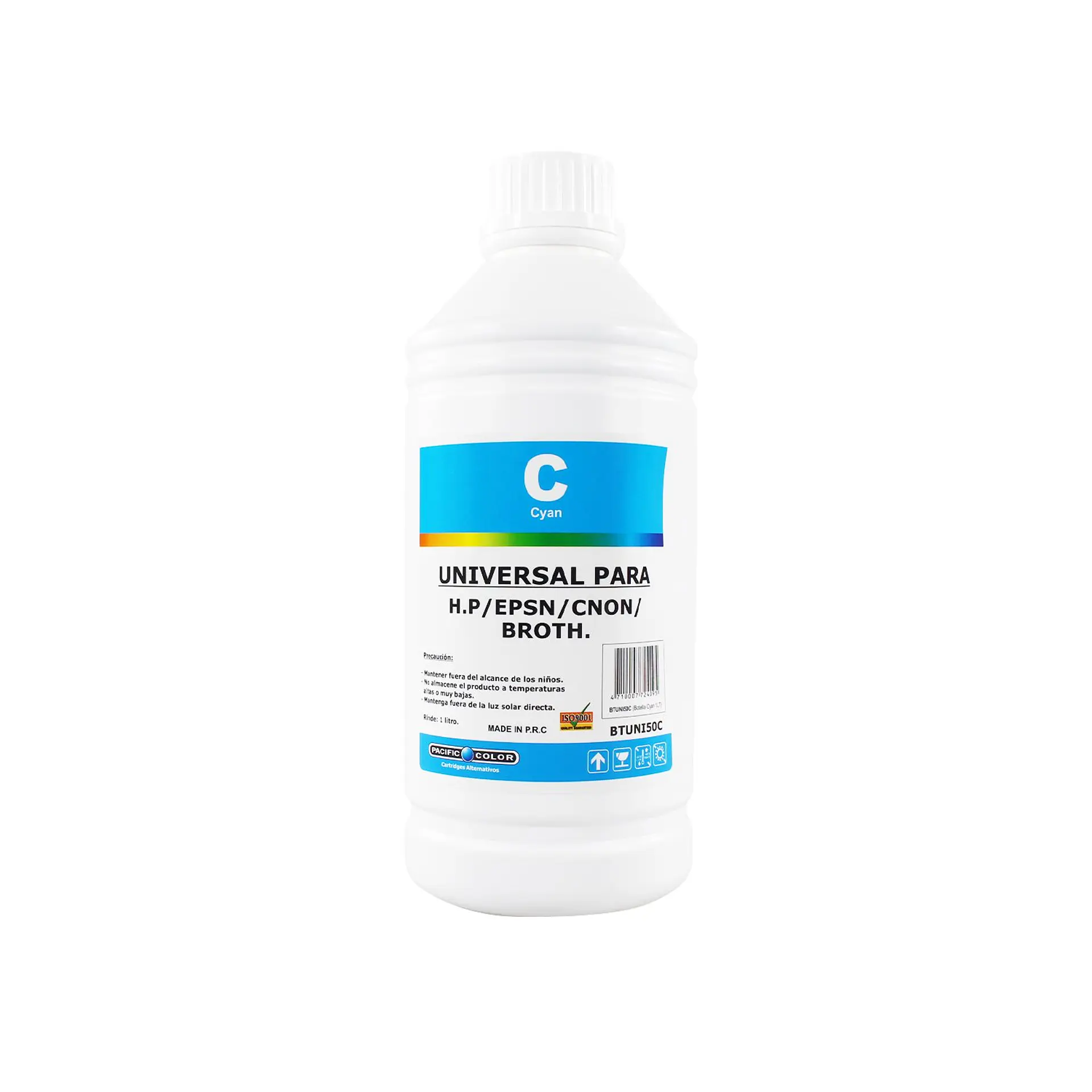 Botella de Tinta Pacific Color 1 Litro Cian 1