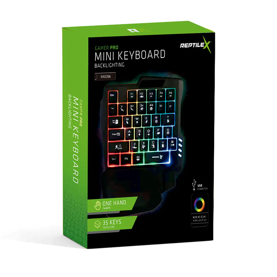 Mini Teclado ReptileX RX0056 35 Teclas USB 1