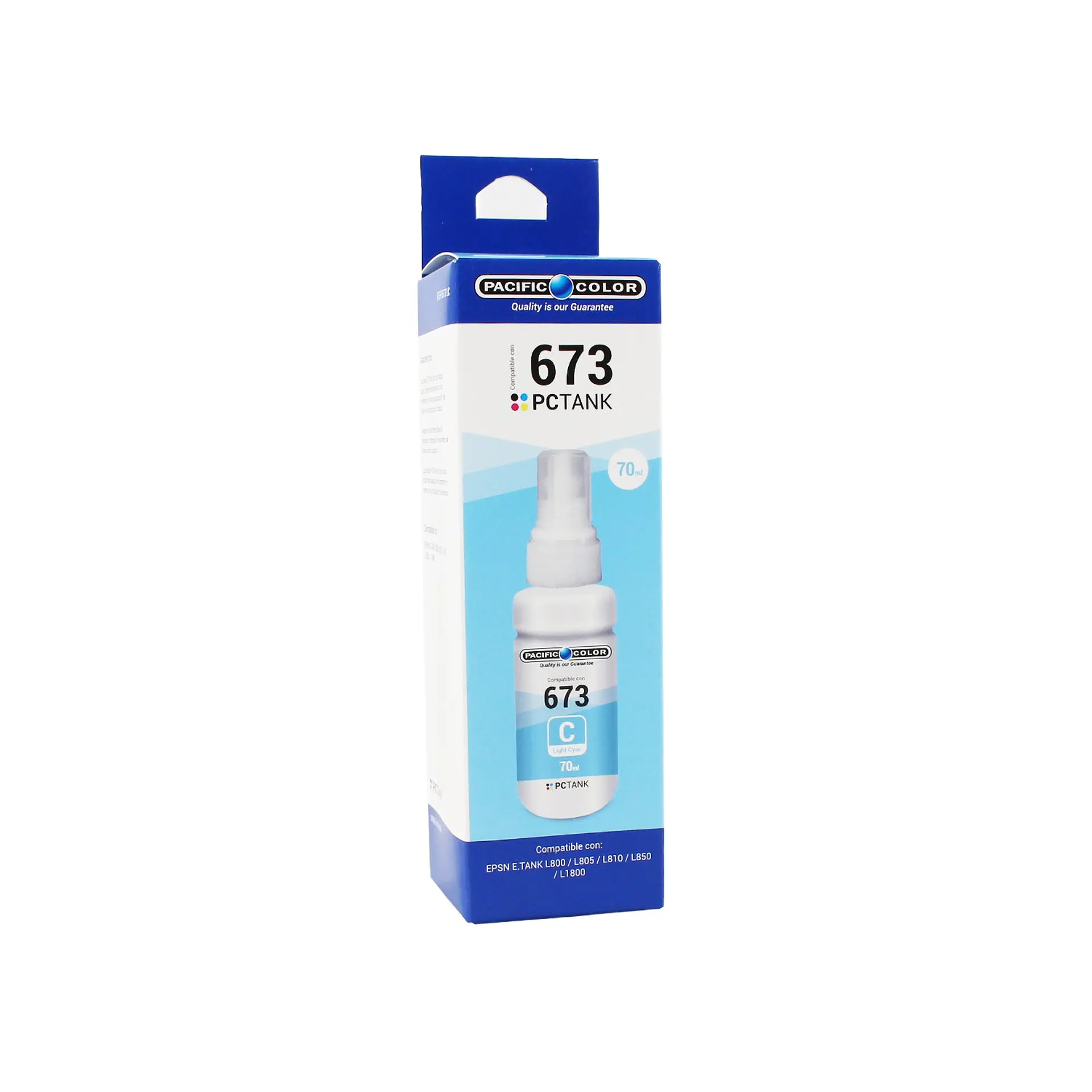 Tinta Pacific Color 673 Cian Claro 70 ml para Epson 1