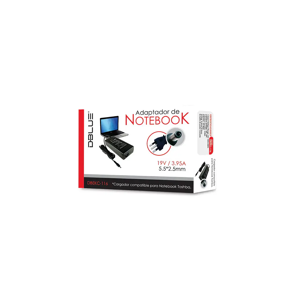 Cargador Notebook Dblue DBEKC-116 19V 3.95A 1