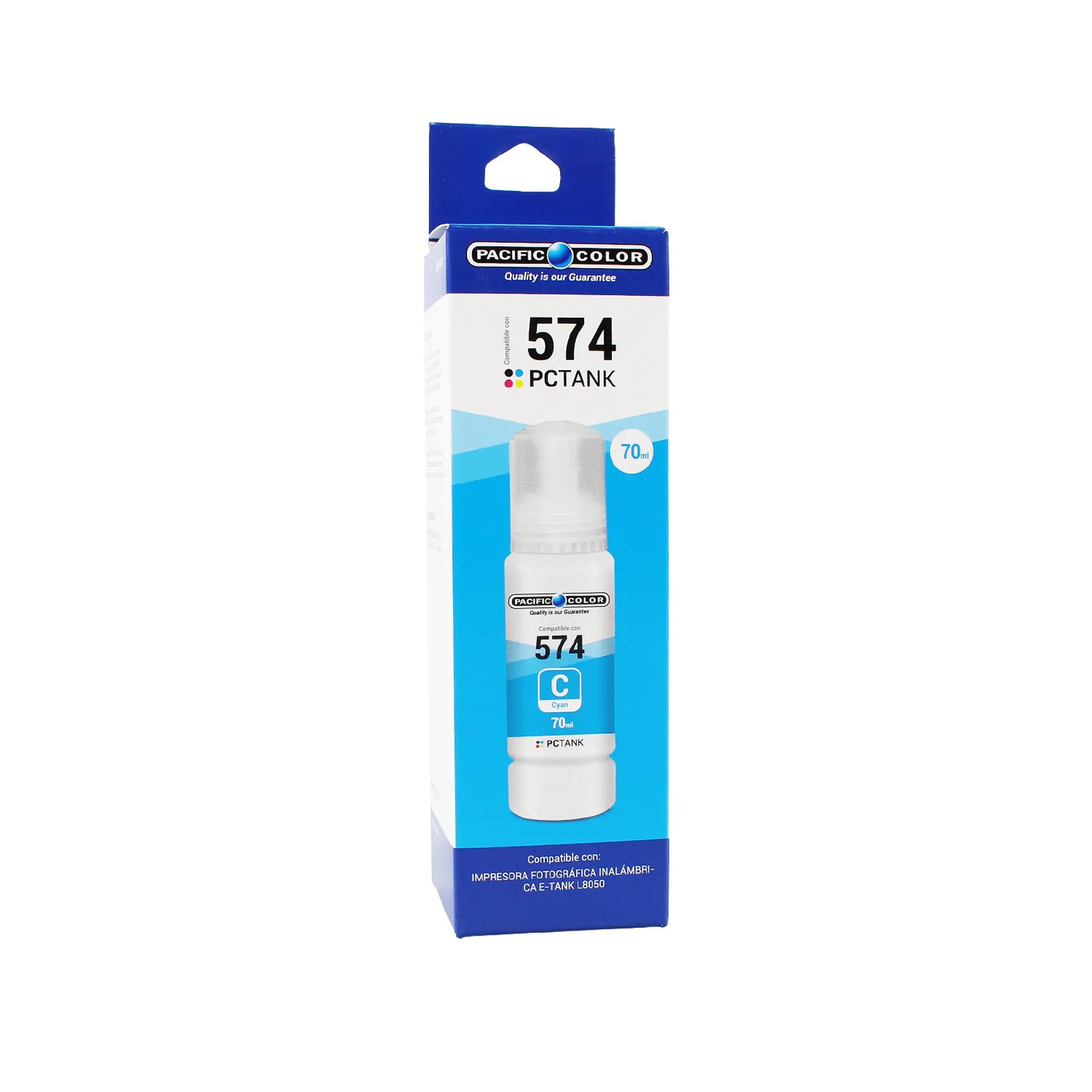 Tinta Pacific Color 574 Cian 70 ml para Epson 2