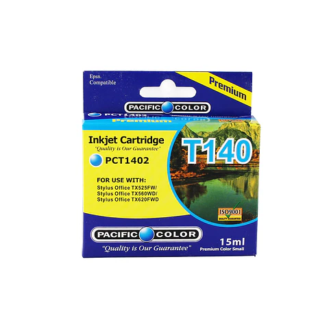 Cartucho Pacific Color T140 cian 15 ml para Epson