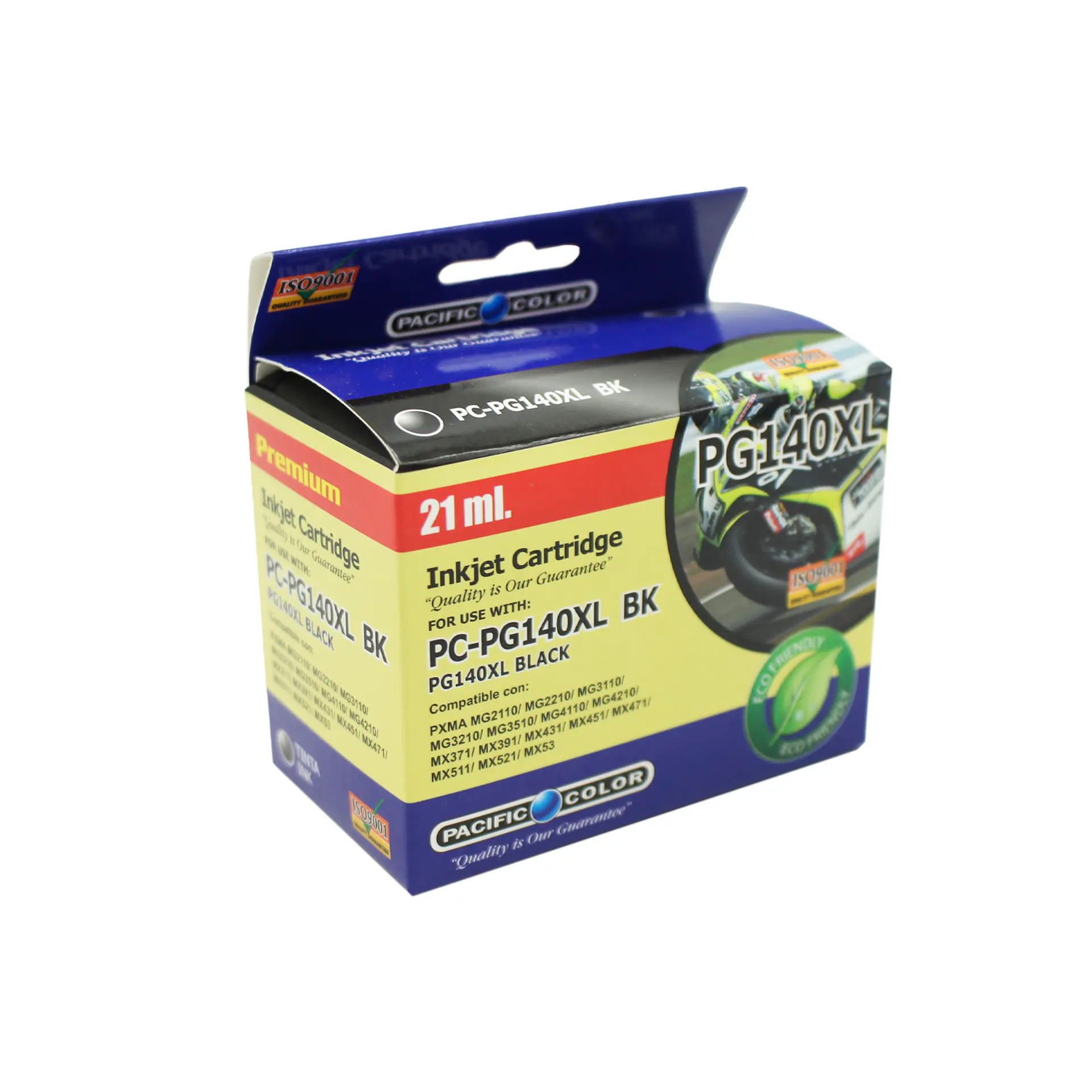 Cartucho Pacific Color PG140XL negro 21 ml para Canon 1