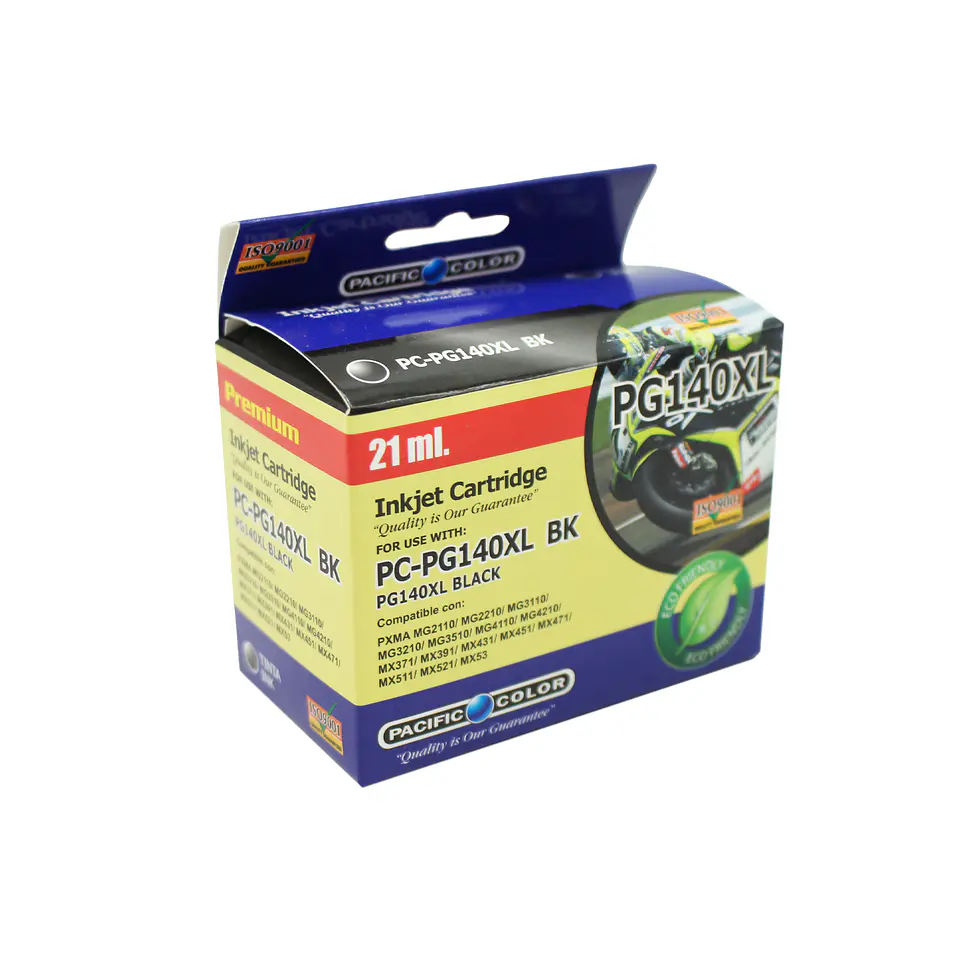 Cartucho Pacific Color PG140XL negro 21 ml para Canon 1