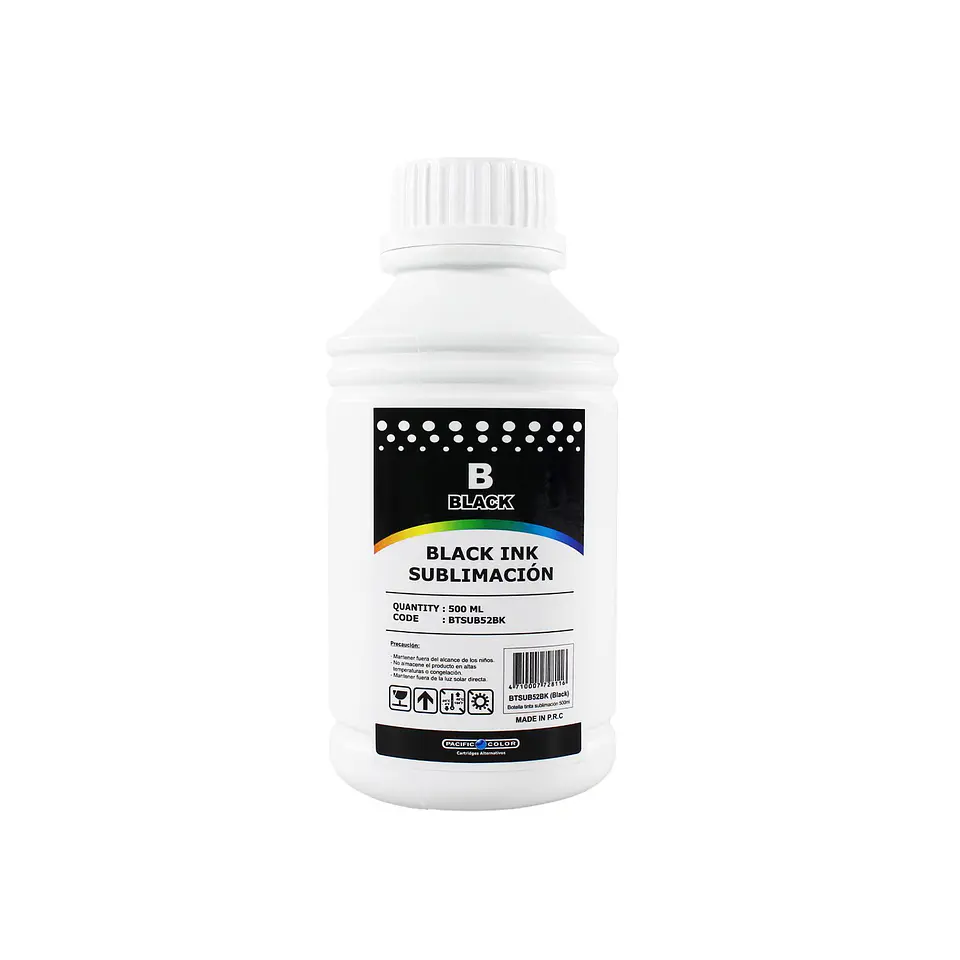 Tinta de sublimación Pacific Color negra 500 ml 1