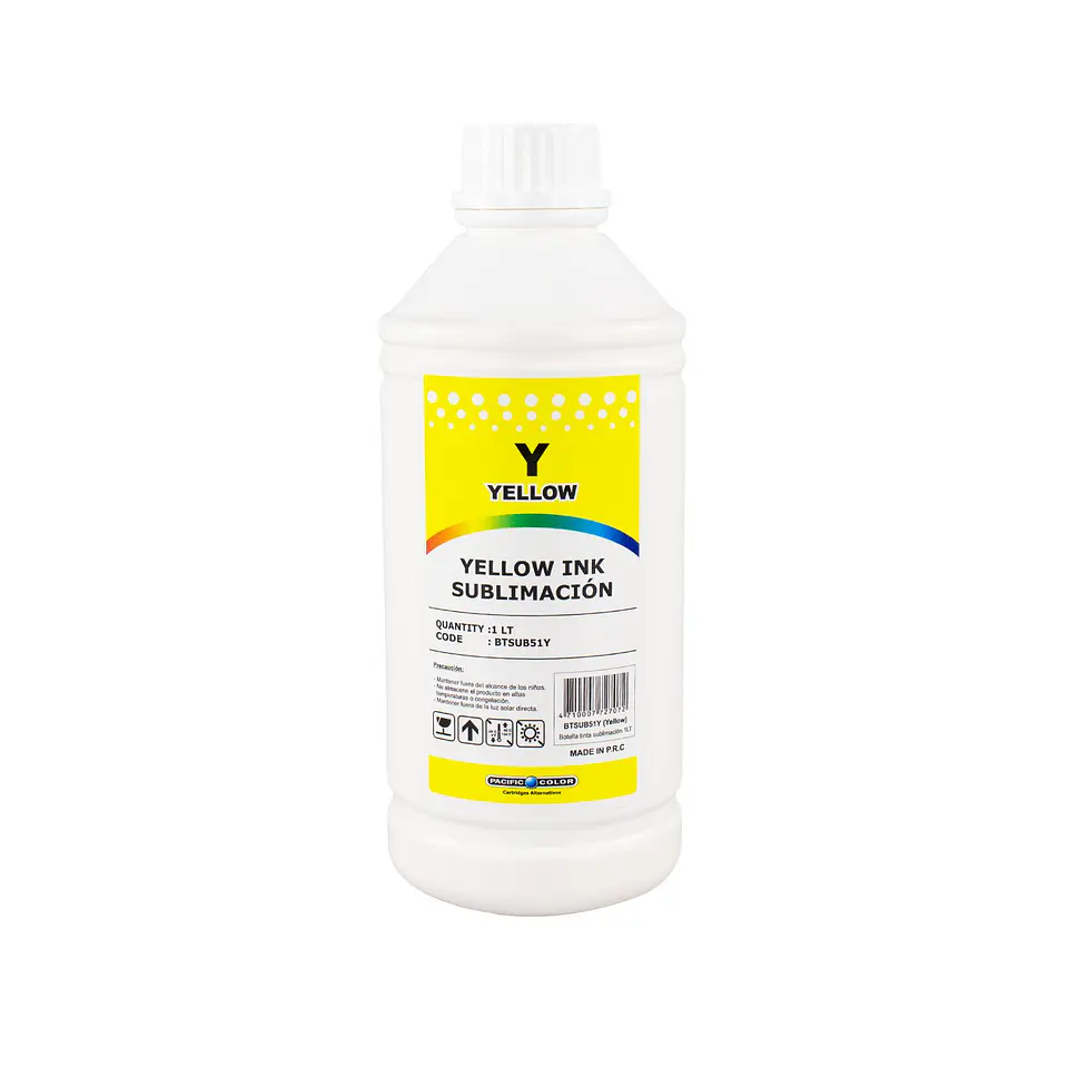 Tinta de sublimación Pacific Color amarilla 1 litro 1