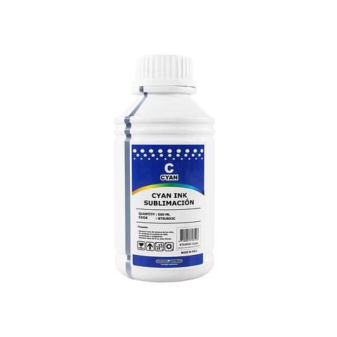 Tinta de sublimación Pacific Color cian 500 ml