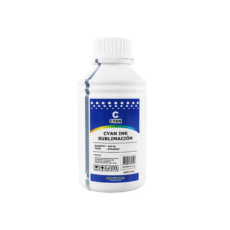 Tinta de sublimación Pacific Color cian 500 ml 1