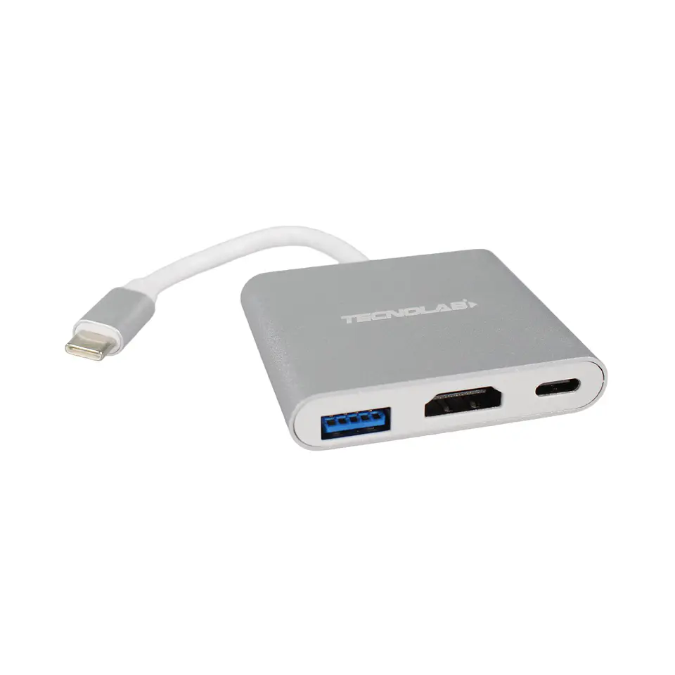 Hub USB-C Tecnolab TL065 con HDMI 4K y carga PD 2