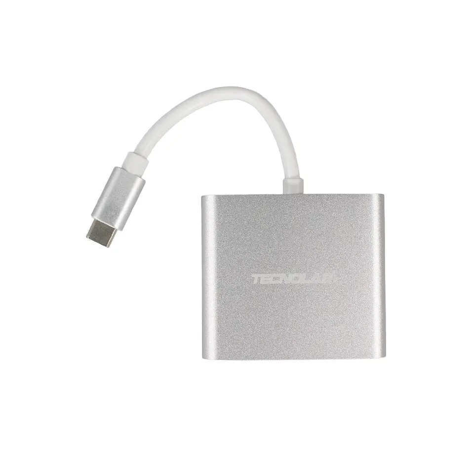 Hub USB-C Tecnolab TL065 con HDMI 4K y carga PD 3