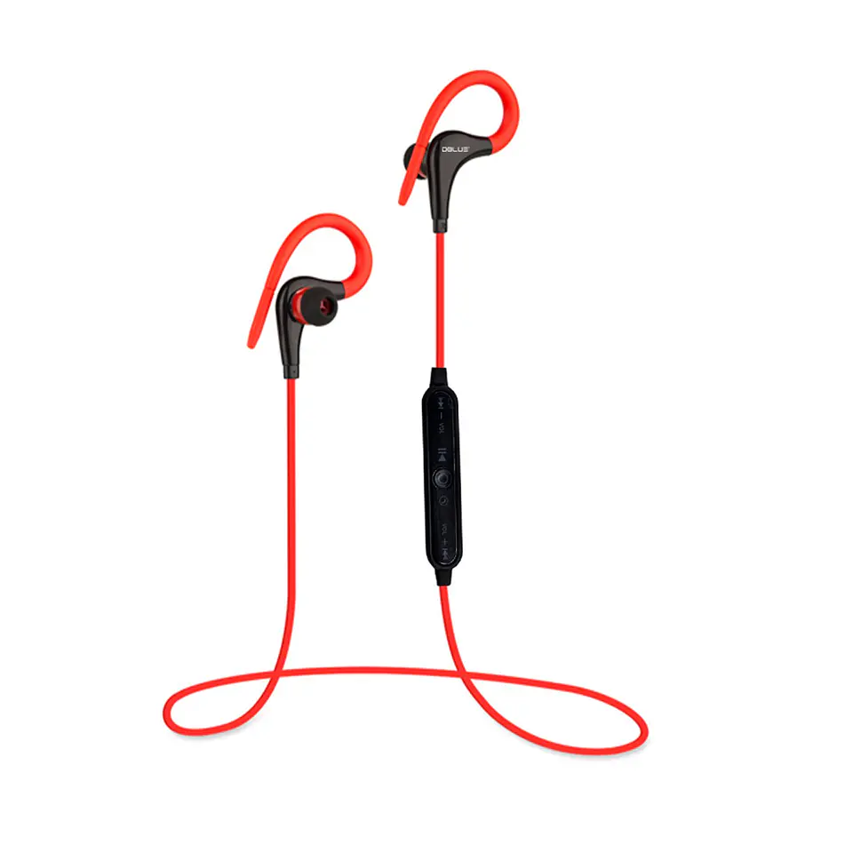 Audífonos Dblue DBABLUE220R Bluetooth rojo y negro 1