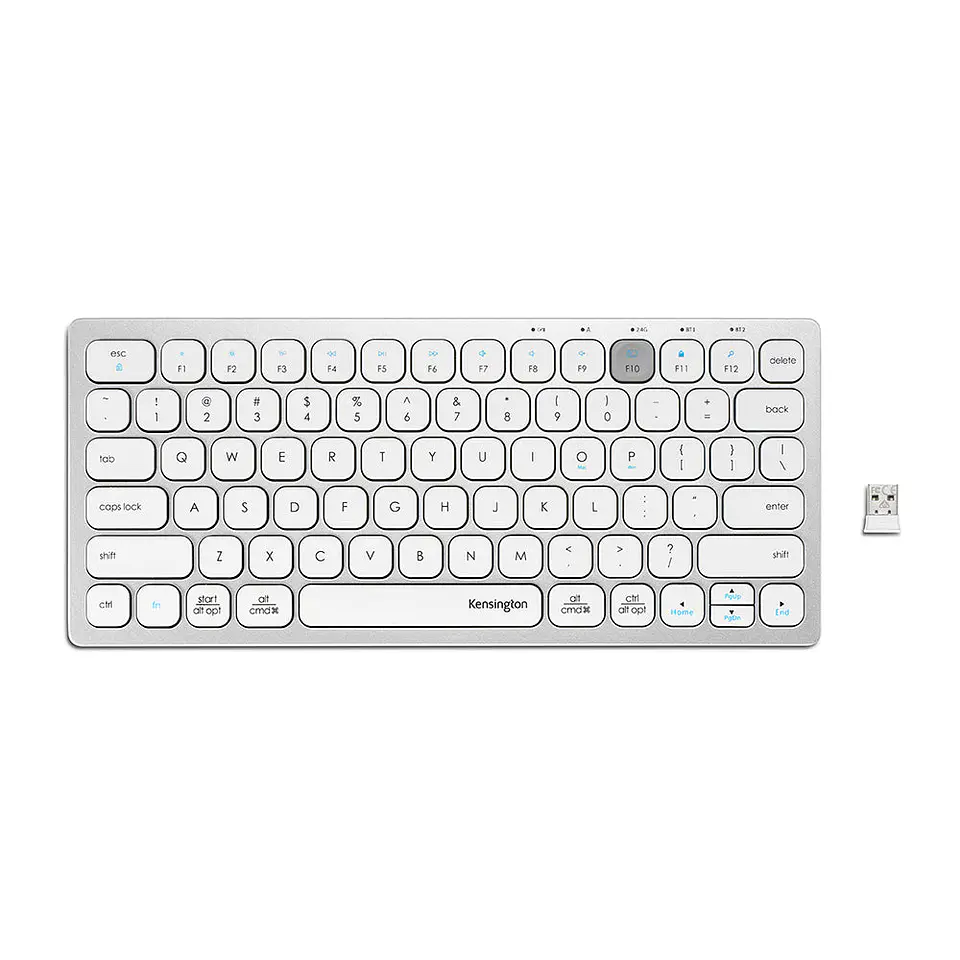 Teclado Inalámbrico Kensington Compacto Multidispositivo Blanco por Mayor 2