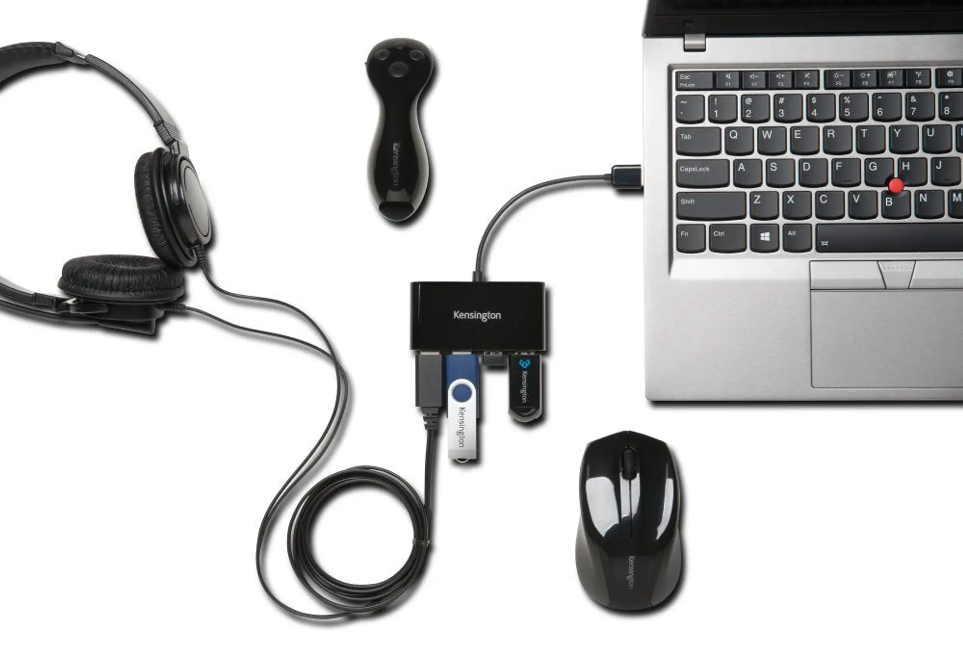 Hub USB Kensington PocketHub 2.0 de 4 Puertos por Mayor 3